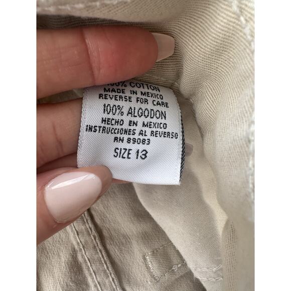 VTG Y2K LEI Jeans Juniors Womens 13 Flare Boot Cut 31x31 Denim High Rise Cream - Picture 2 of 3